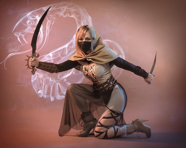 ゲームのコスプレイヤー